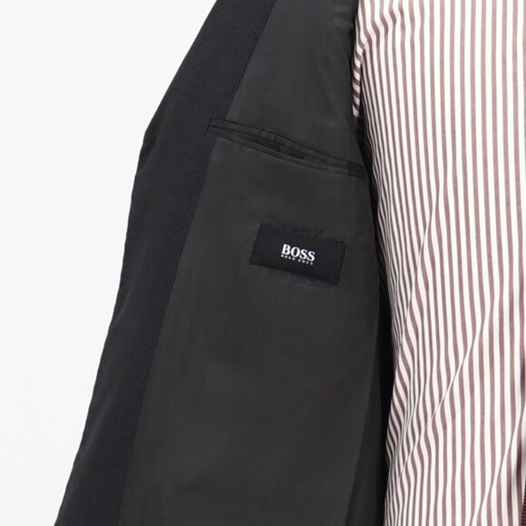 Hugo Boss 40R Gray Striped 3-Button Sport Coat Blazer Jacket V753 - Picture 9 of 11